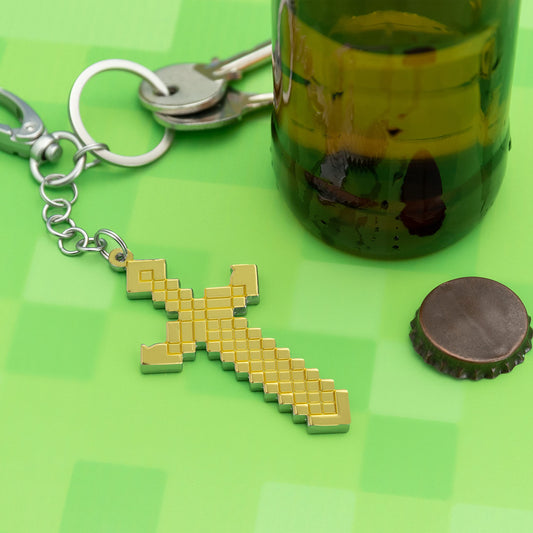Llavero abrebotellas espada Minecraft – Tu herramienta épica fuera del juego