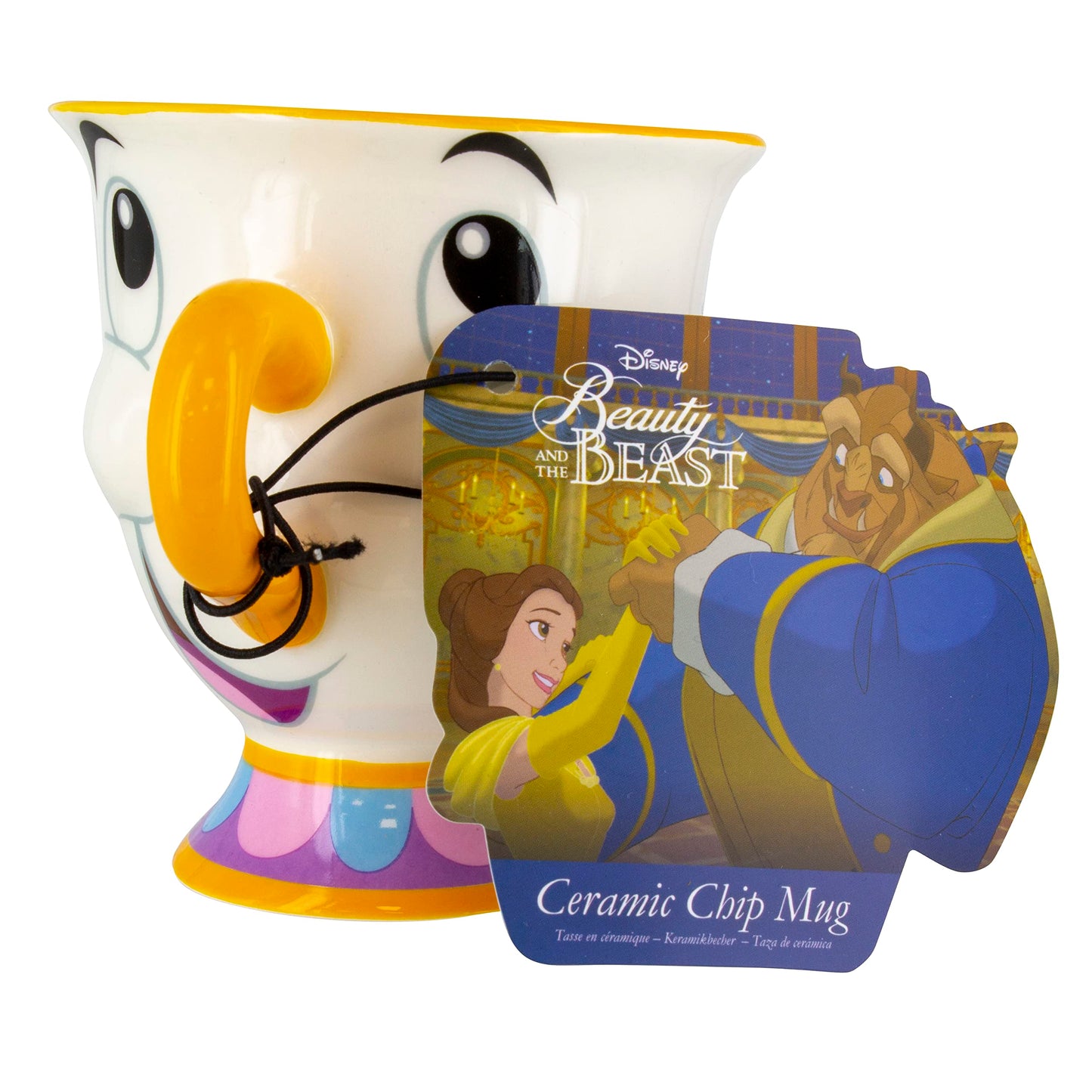 Paladone- La Bella y la Bestia Taza Chip- producto con licencia oficial Disney, Cerámica