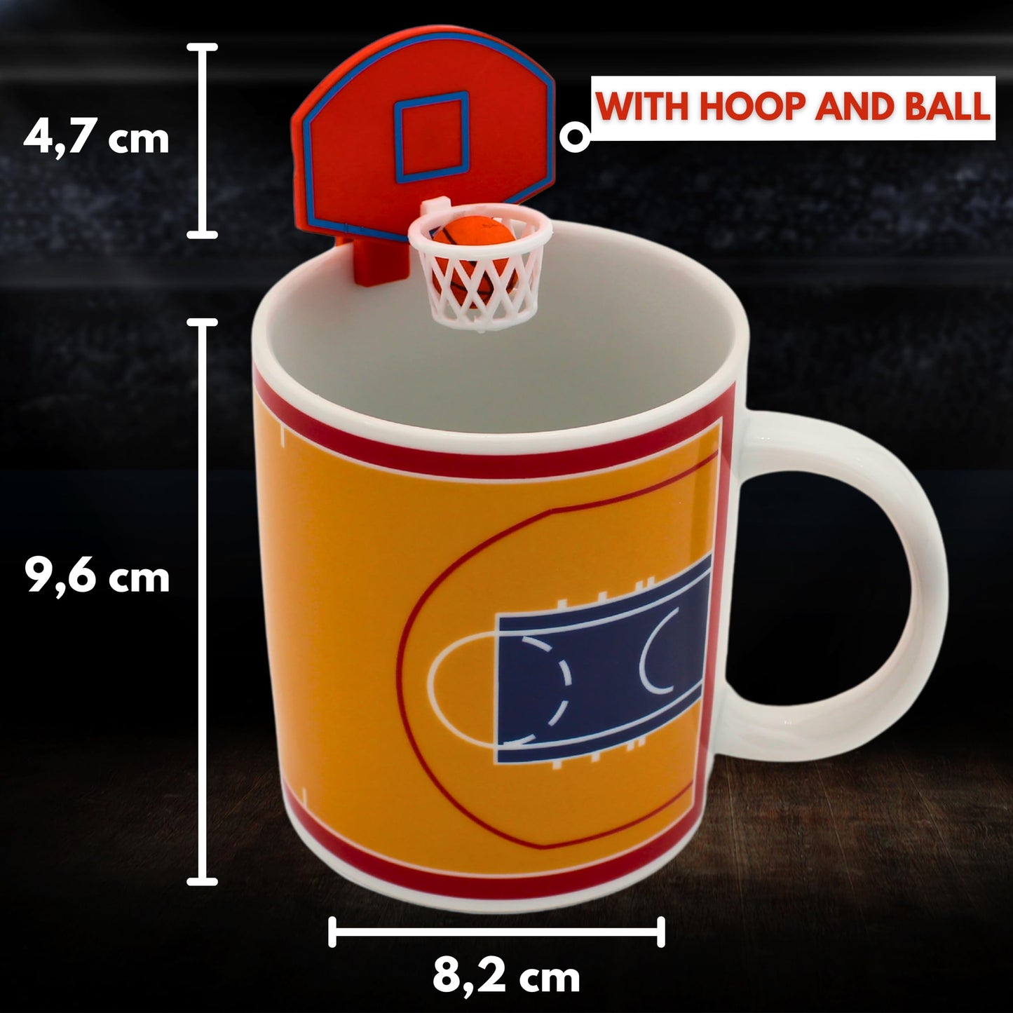 Taza baloncesto con cesta – Encesta entre sorbos