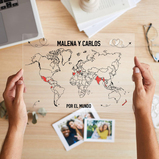 Mapa viajero personalizado – Marca tu historia país a país