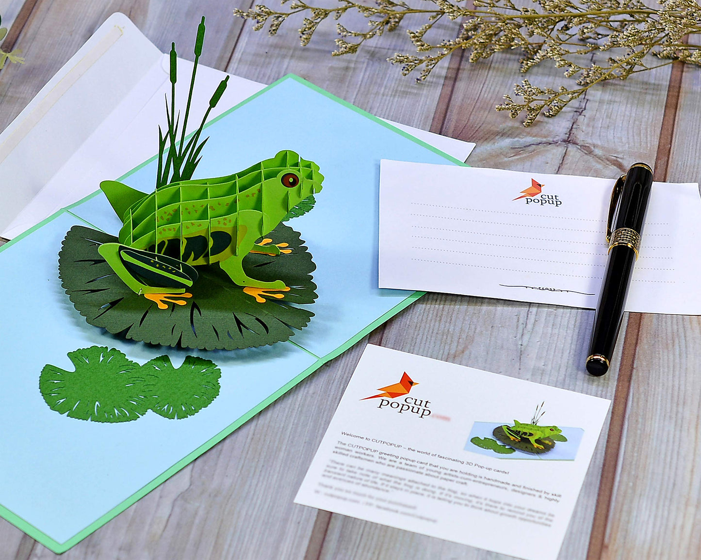 CUTPOPUP Rana - 3D Tarjeta Cumpleaños, Tarjetas Dia de La Madre, Tarjeta Dia del Padre, Regalos Originales Para Mujer, Regalos Para Mujer (Frog) US8-AN078ES