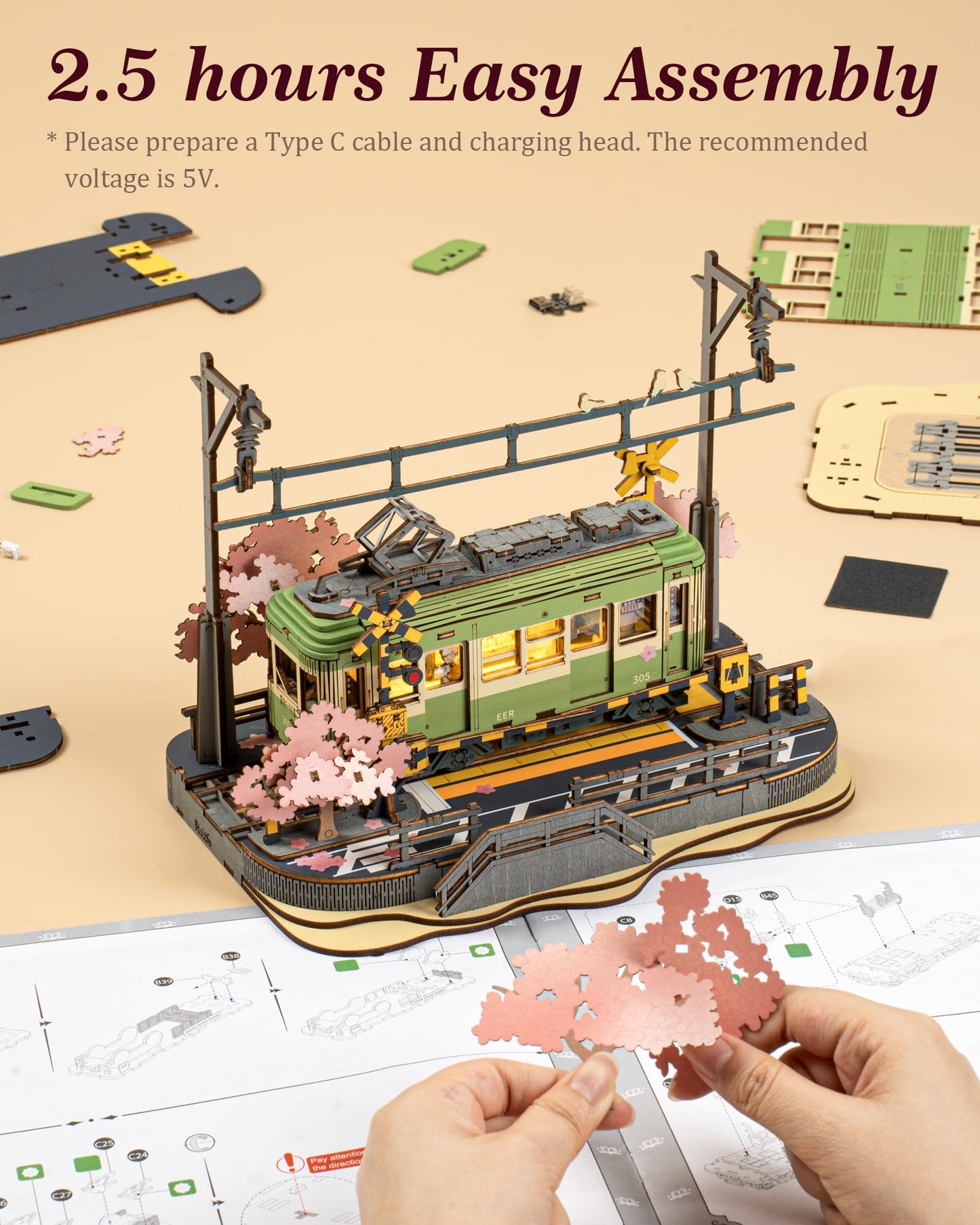 Book Nook Tren Sakura – Un Viaje a Tokio en tu Estantería