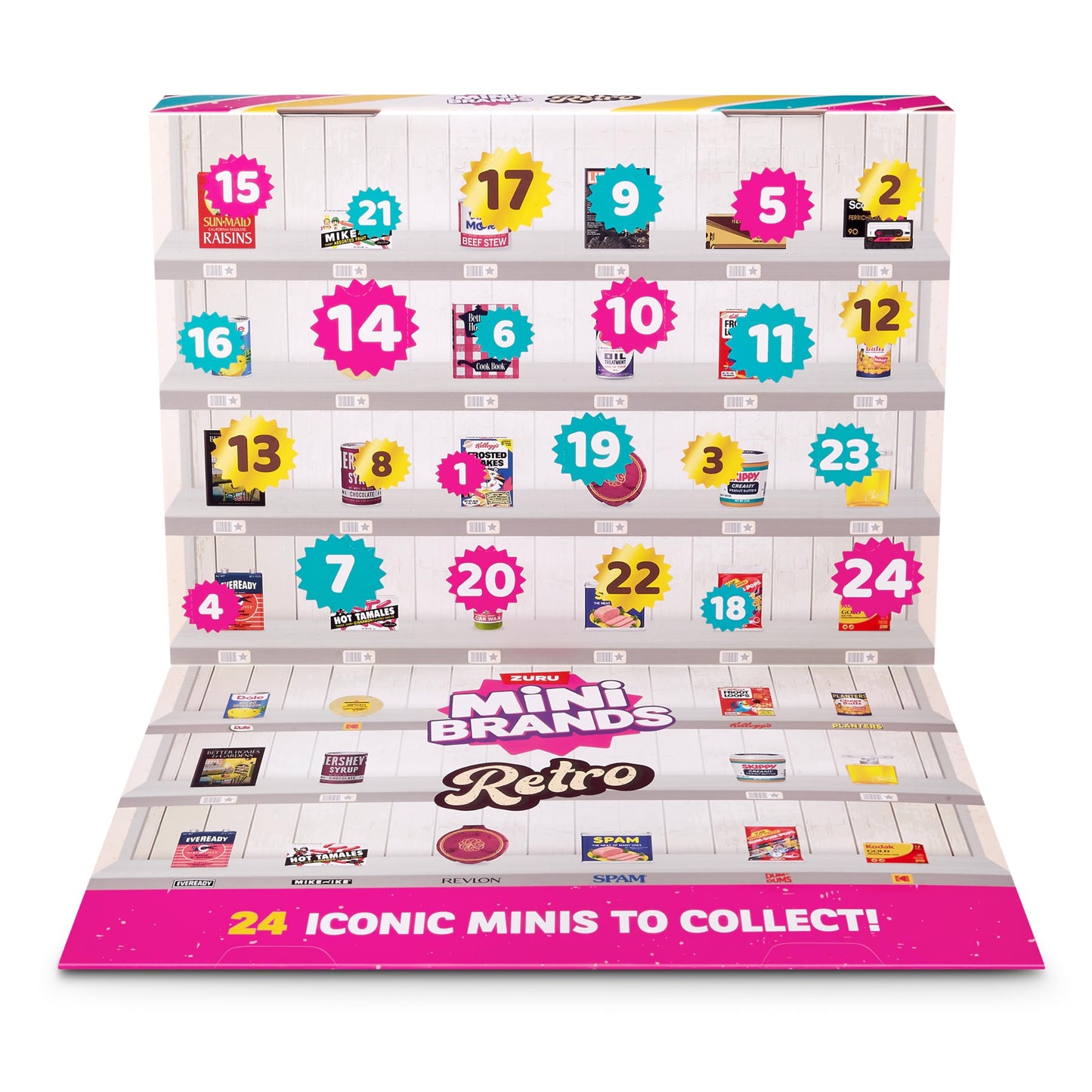 Calendario Adviento Mini Brands Retro – 24 Iconos del Supermercado