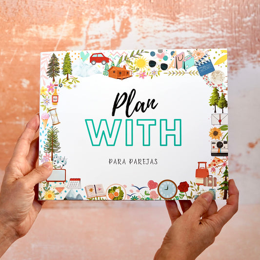 Plan with - Libro de Planes en Pareja para Rascar. Regalo Original para Mujer, Hombre, Aniversario, Cumpleaños. Álbum Romántico para Pegar Fotos. 50 Planes únicos.