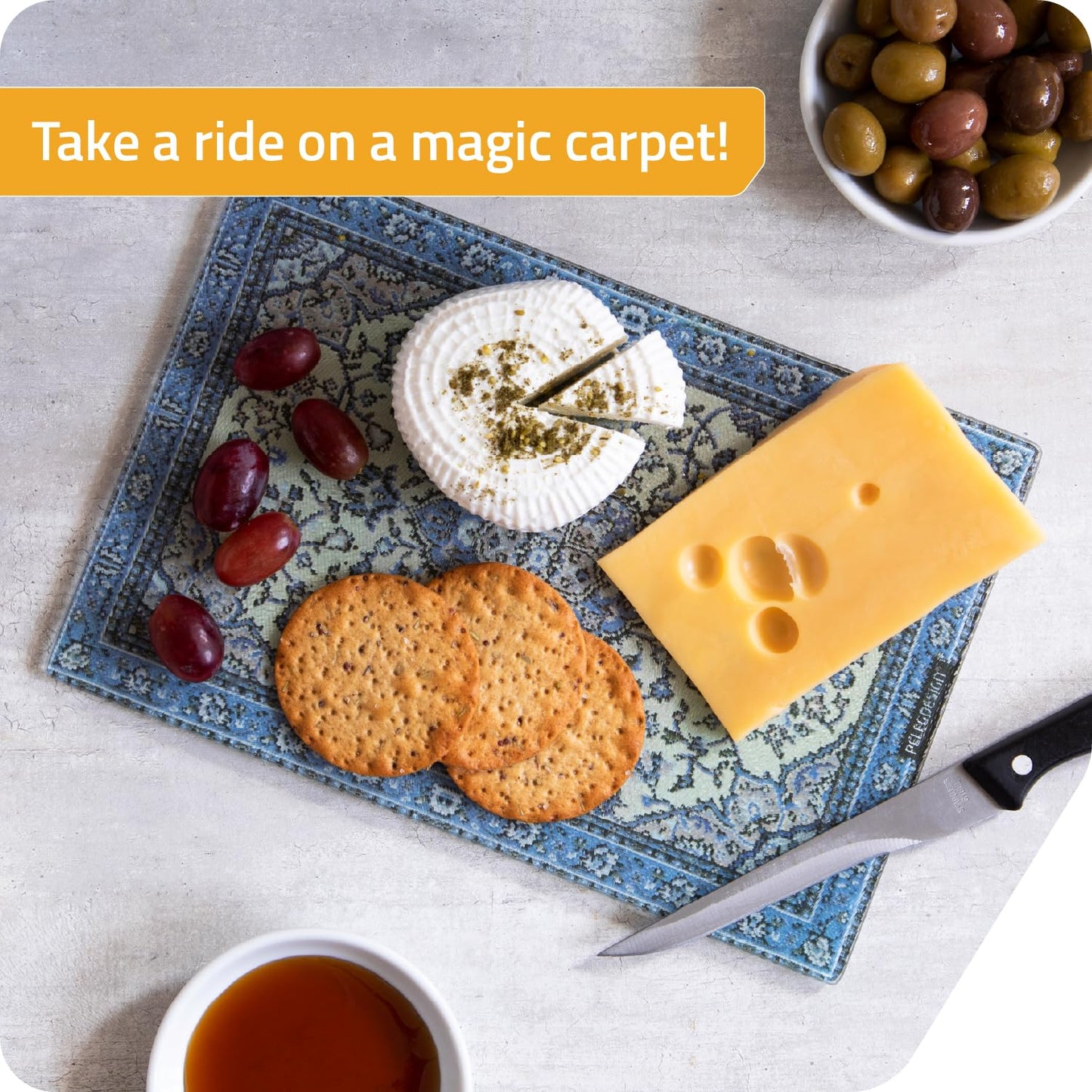 Tabla de Cortar Alfombra Persa – Diseño Étnico para tu Cocina