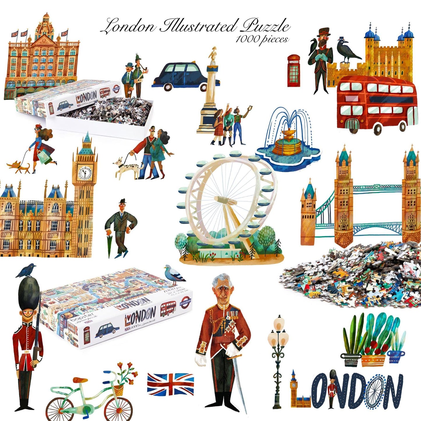 Puzzle Ilustrado Londres 1000 Piezas – Recorre la City Pieza a Pieza