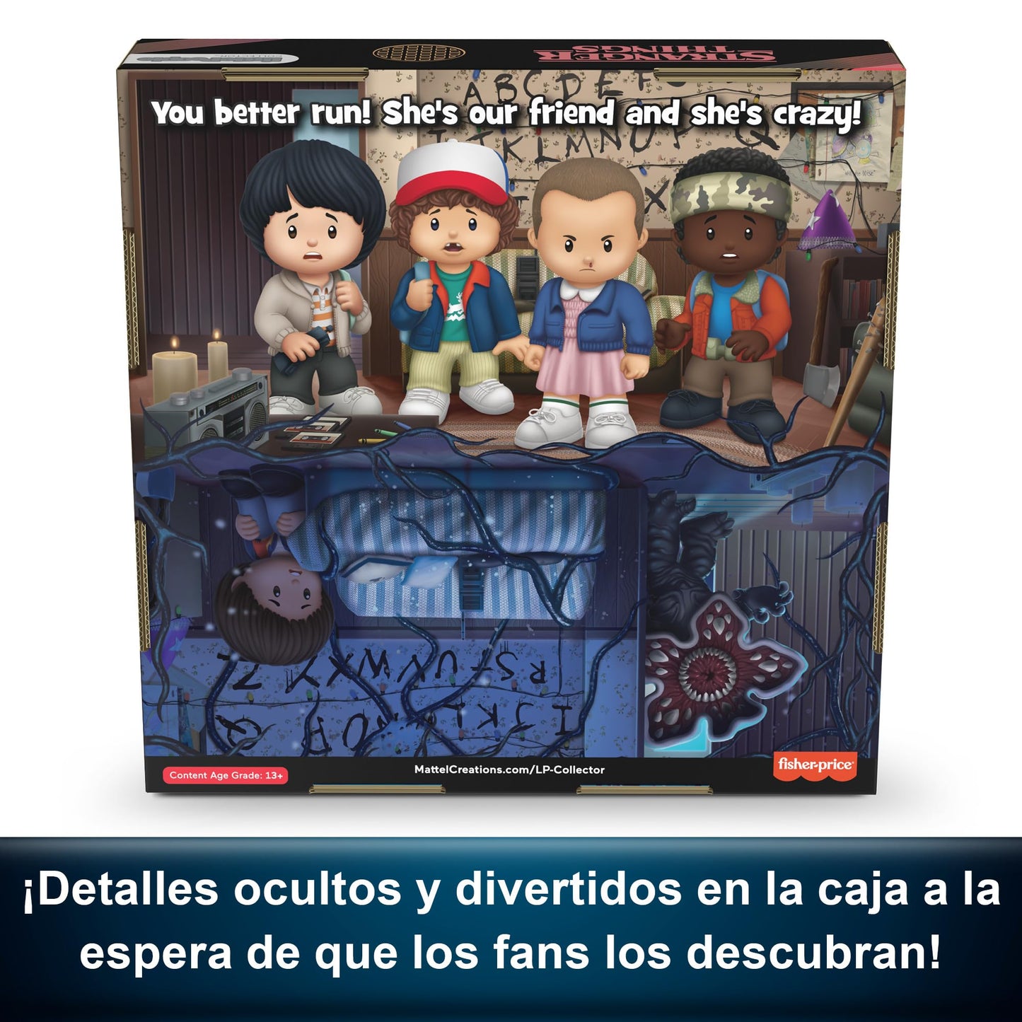 Little People Stranger Things, Castillo Byers Edición especial con 6 figuras para fans y adultos coleccionistas, inspirado en la serie de Netflix, HTP36