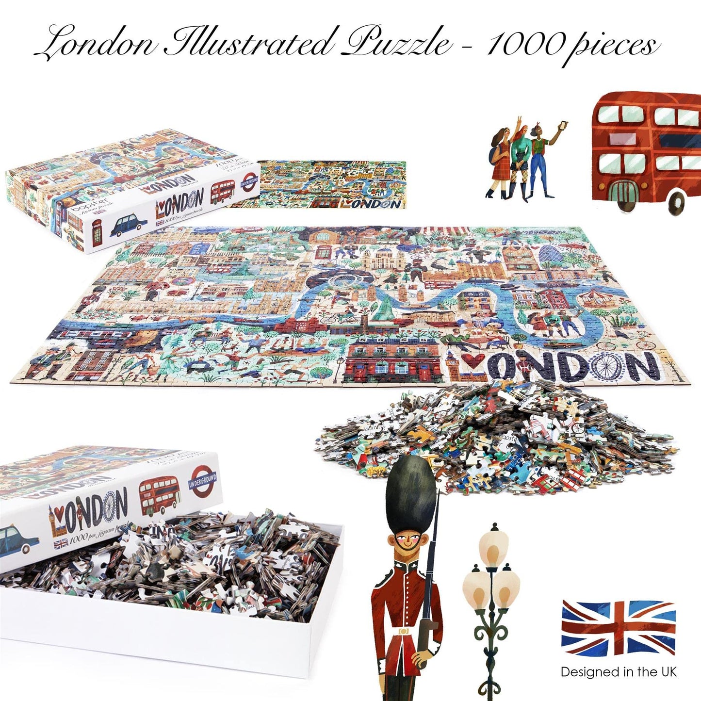 Puzzle Ilustrado Londres 1000 Piezas – Recorre la City Pieza a Pieza