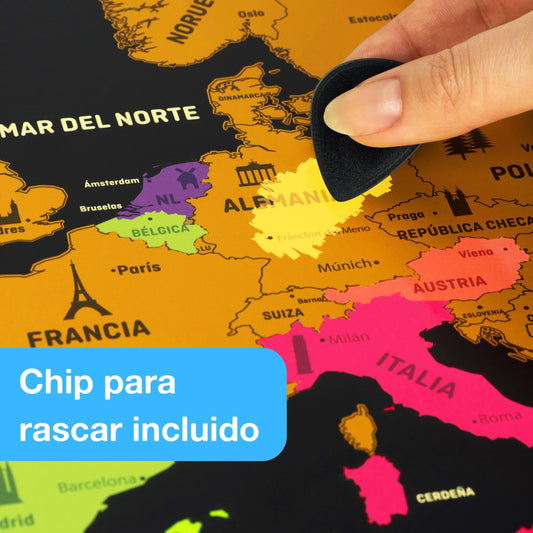 Mapa mundi de rascar – Explora, descubre y despega
