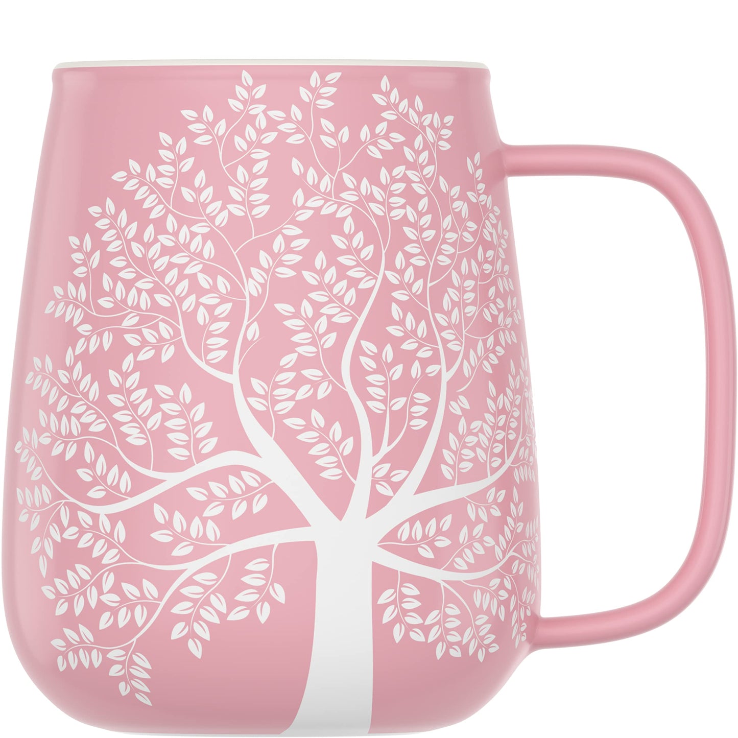 amapodo Taza de café de porcelana - Taza de café grande 600ml - Regalos para mujeres - Taza Jumbo - Taza de oficina XXL Rosa