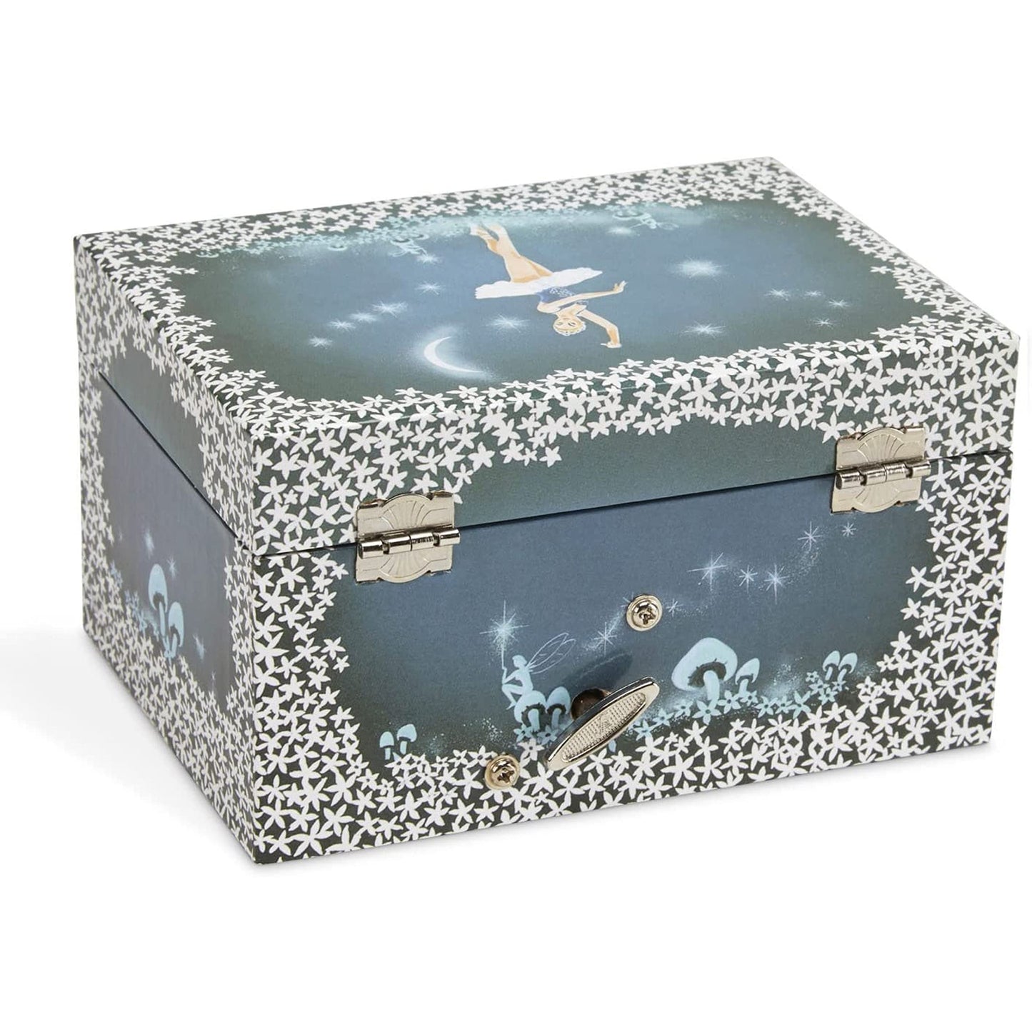 Jewelkeeper - Caja de Música para Joyas, con Hada Estrellada Azul y Blanca - Melodía del Lago de los Cisnes