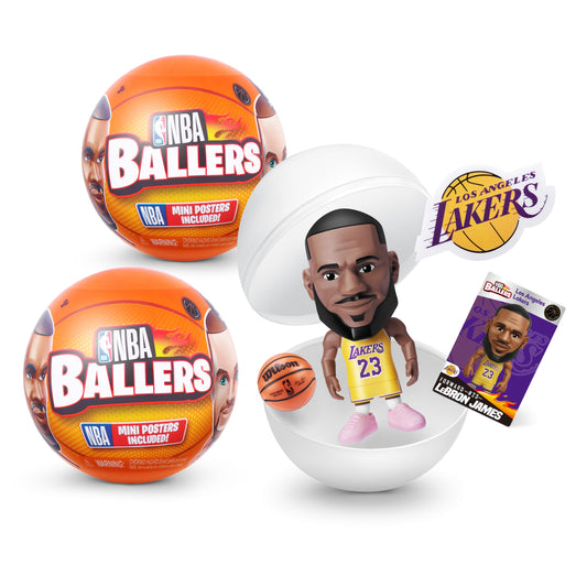 5 Surprise NBA Ballers 2 Capsules by ZURU Surprise Unboxing Basketball Collectible Sports Toy For Boys (2 Capsules)