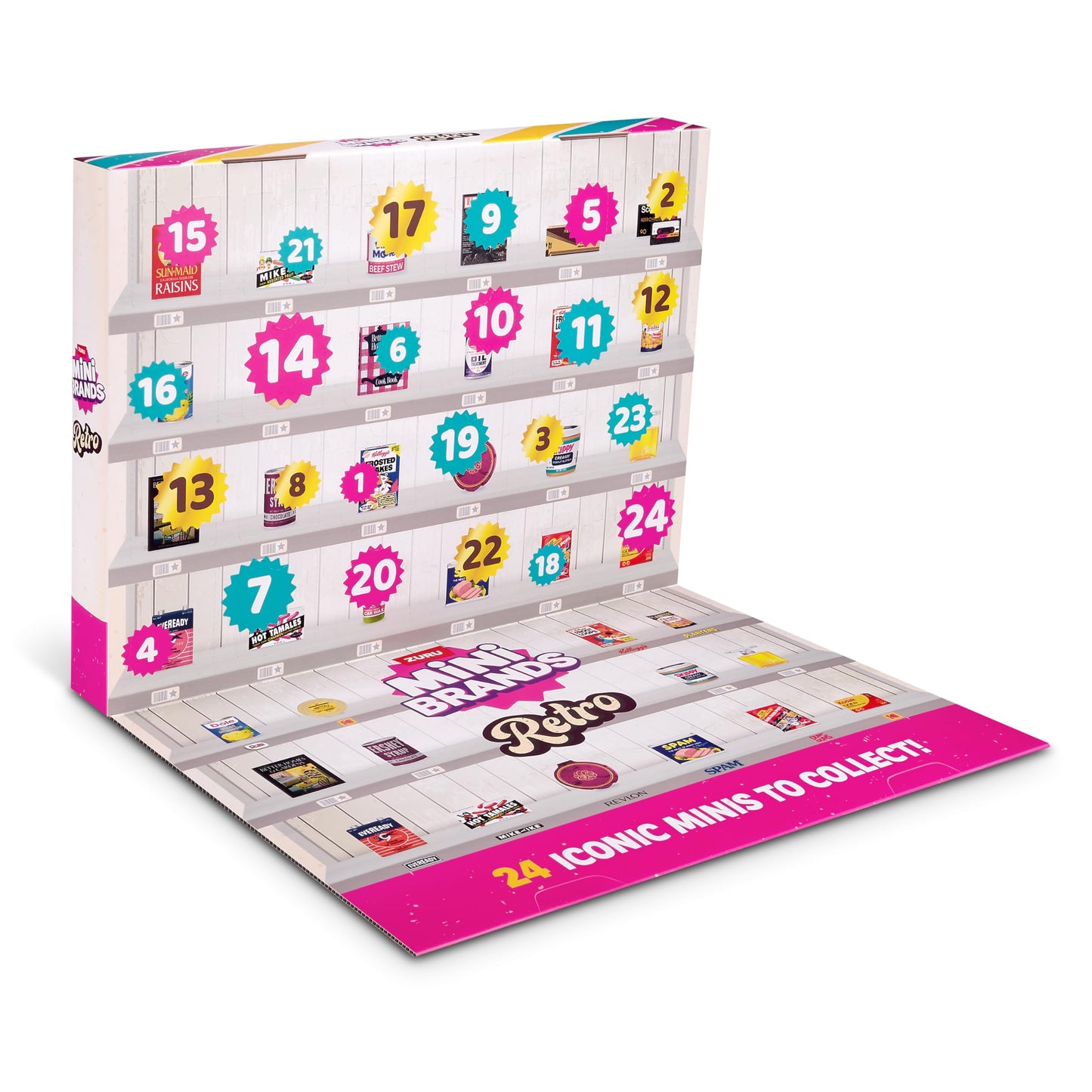 Calendario Adviento Mini Brands Retro – 24 Iconos del Supermercado