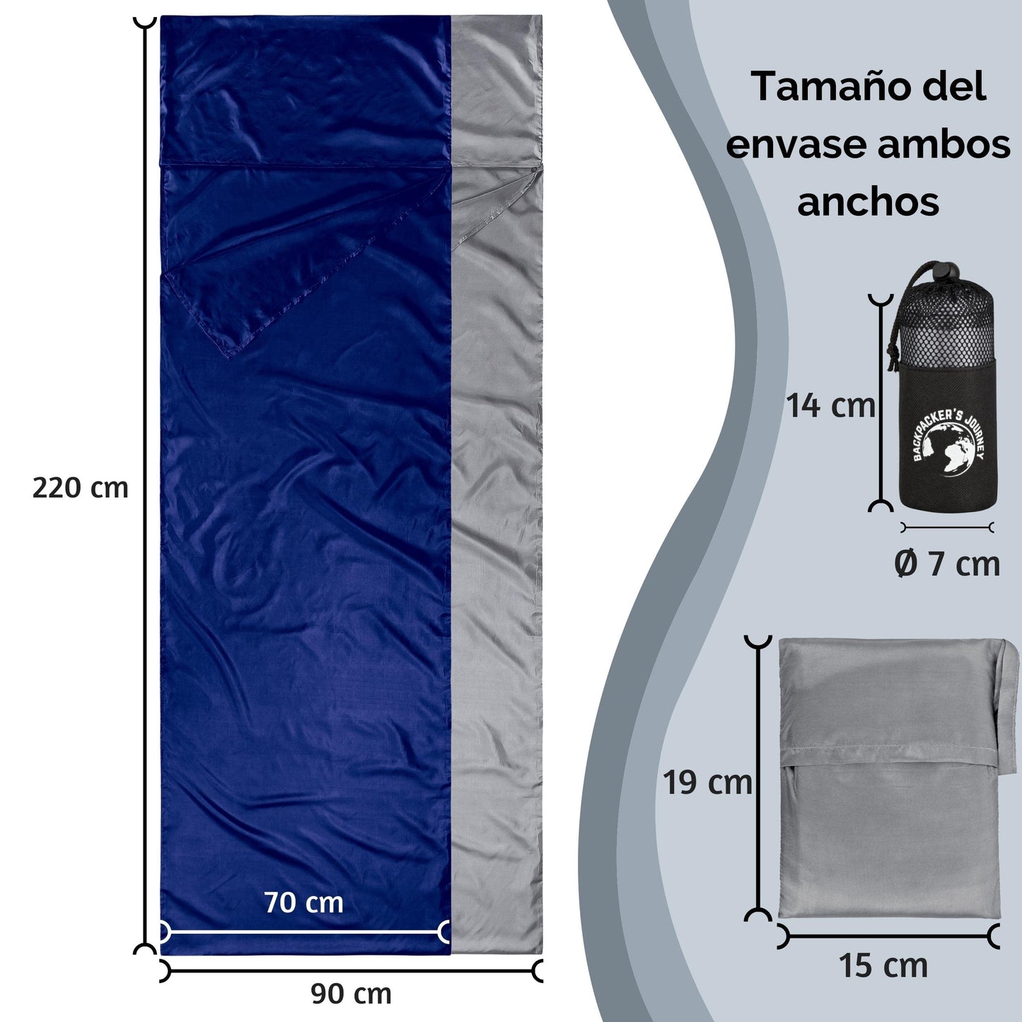 Saco sábana ultraligero Backpacker's Journey – Tu cama limpia en cualquier lugar