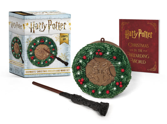 Corona de Navidad Harry Potter – Varita y libro para un diciembre mágico