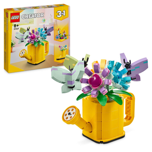 Flores en regadera 3 en 1 LEGO – Bota, aves y pétalos que cobran vida