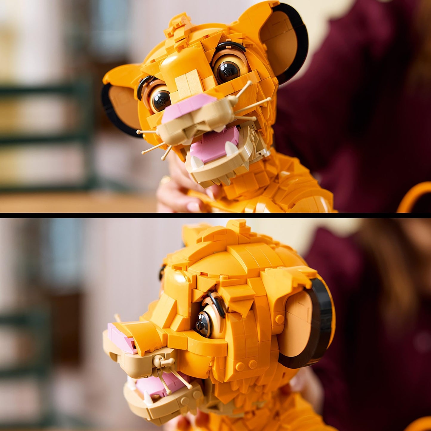 LEGO | Disney El Rey León: Simba Joven Maqueta para Adultos, Regalo para Mujeres y Hombres, Figura de Animal Coleccionable, Actividad Creativa, Decoración para el Hogar y Oficina 43247