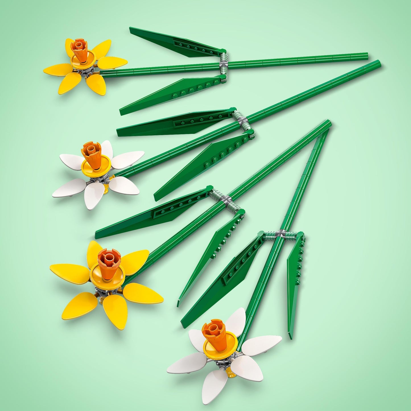 LEGO Creator Narcisos, Kit de Maquetas de Flores Artificiales, Expón Este Ramo en Casa como Decoración de Dormitorio o Escritorio, Regalos para Niñas, Niños, Adolescentes y Aficionados 40747