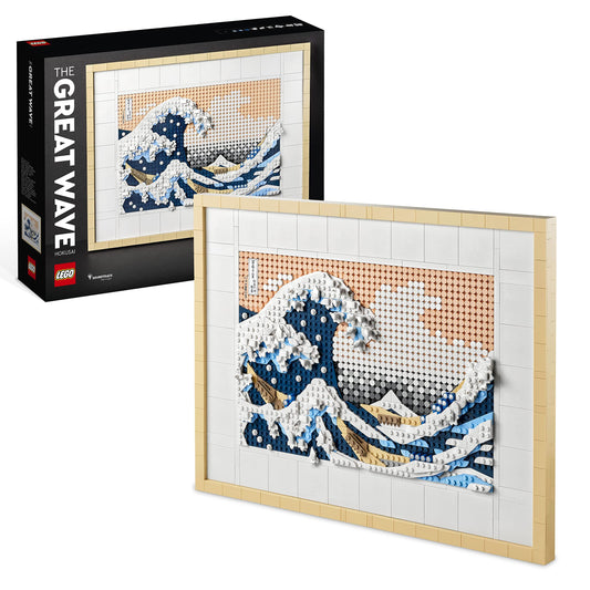 LEGO Art Hokusai: La Gran Ola, Cuadro en 3D, Arte Japonés, Manualidades para Adultos, Decoración para Casa 31208