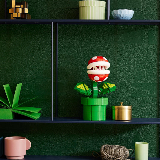 LEGO planta piraña – El villano más icónico de Mario en tu escritorio