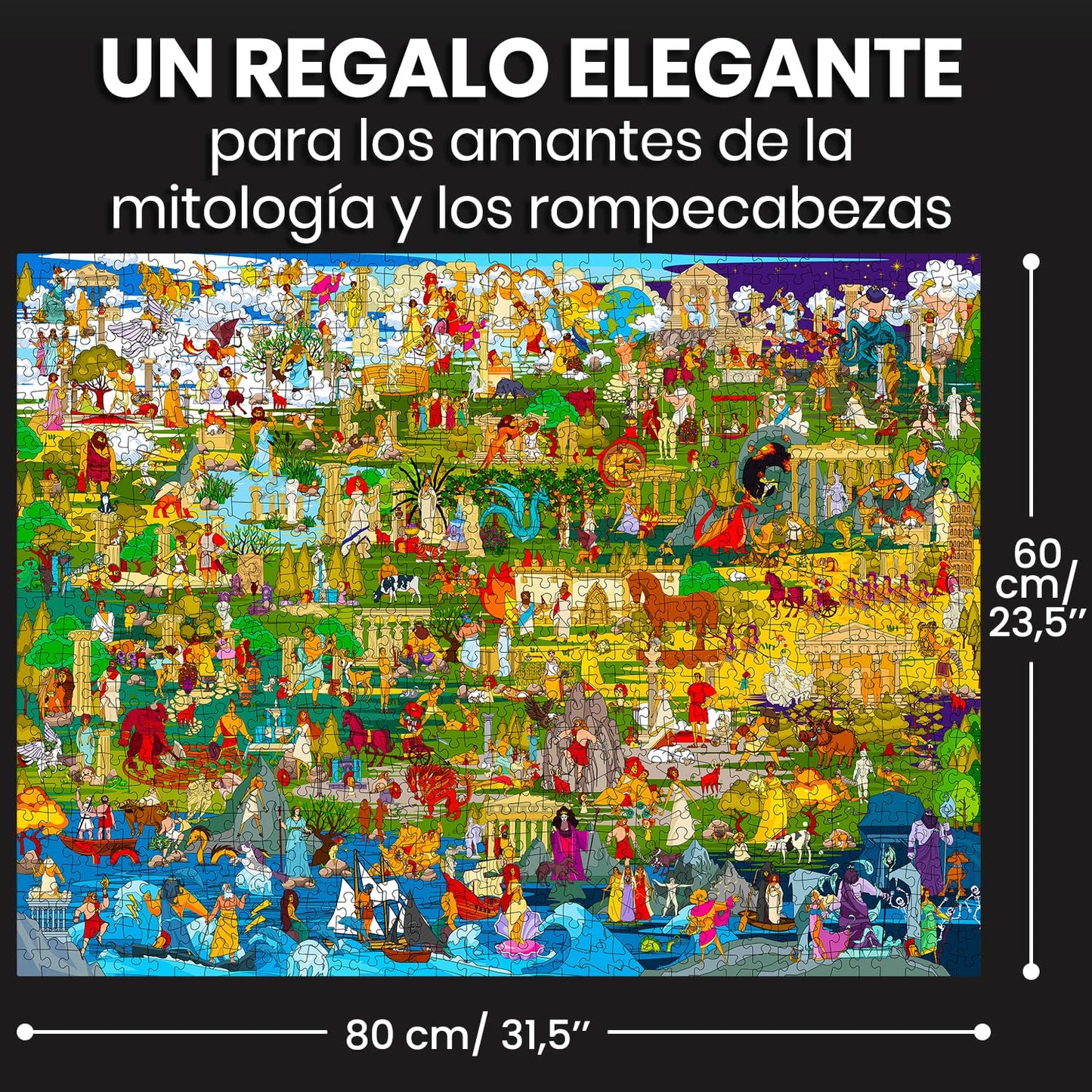 Puzle 1000 piezas Mitos Griegos – El Olimpo con secretos ocultos