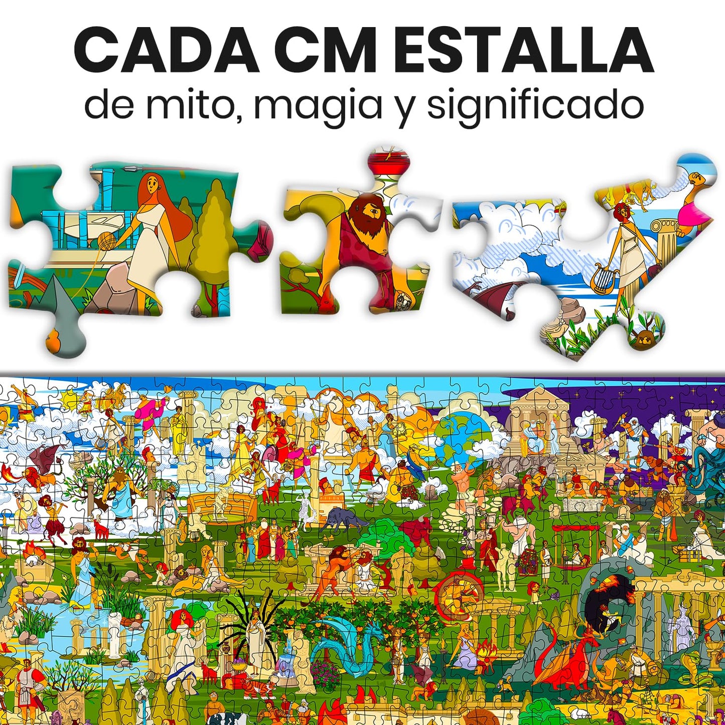 Puzle 1000 piezas Mitos Griegos – El Olimpo con secretos ocultos