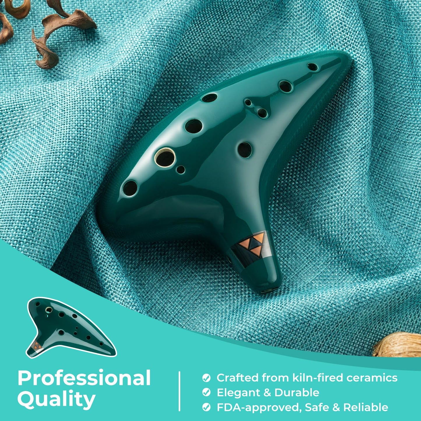 Ocarina del Tiempo Cerámica – Melodías de Hyrule en tus Manos