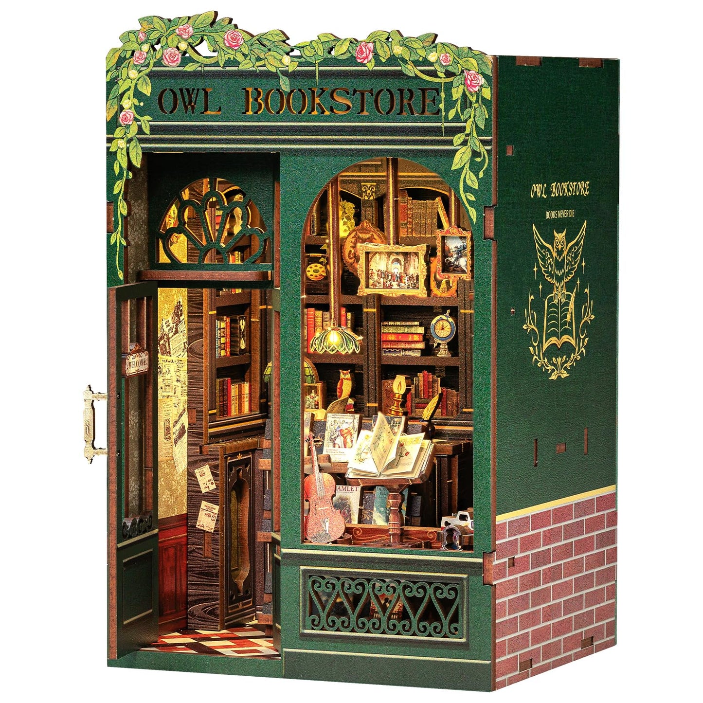 Book Nook Owl Bookstore – Tu Rincón de Lectura Mágico en Miniatura