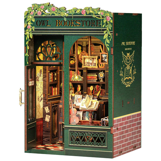 Book Nook Owl Bookstore – Tu Rincón de Lectura Mágico en Miniatura