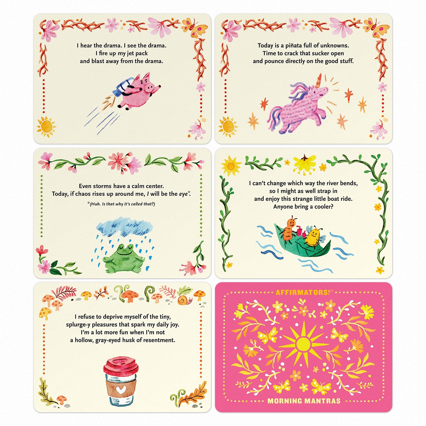 Cartas de afirmación “Morning Mantras” – Un chute diario de buen rollo