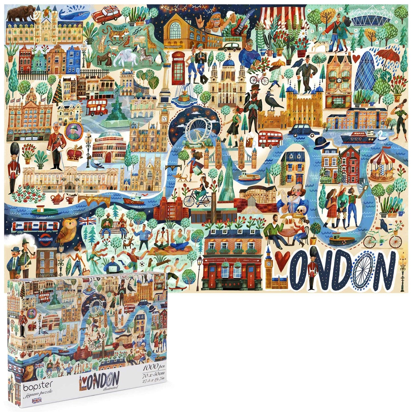 Puzzle Ilustrado Londres 1000 Piezas – Recorre la City Pieza a Pieza