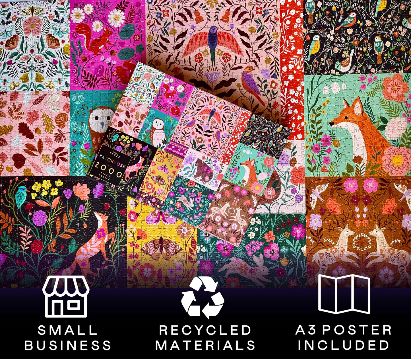 Puzle Elena Essex Patchwork – Edredón de cartón