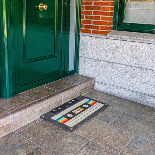 Felpudo cassette – Entrada con ritmo retro