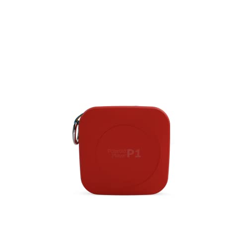 Polaroid P1 Music Player (Red) - Super Portable Wireless Bluetooth Speaker Rechargeable with IPX5 Waterproof and Dual Stereo Pairing