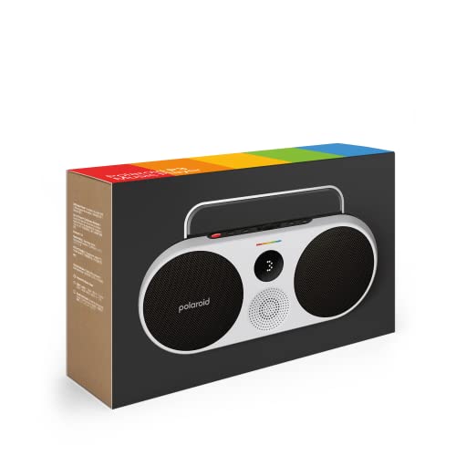 Polaroid P3 – Altavoz Bluetooth inalámbrico Retro-Futuristic Recargable con emparejamiento estéreo Dual - Negro