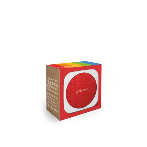 Polaroid P1 Music Player (Red) - Super Portable Wireless Bluetooth Speaker Rechargeable with IPX5 Waterproof and Dual Stereo Pairing