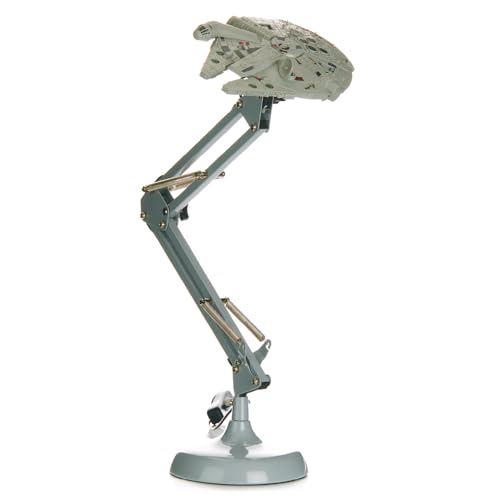 Paladone Millennium Falcon Posable Desk Lamp Lámpara de Escritorio Halcon milenario, Star Wars, Plástico, Gris, único