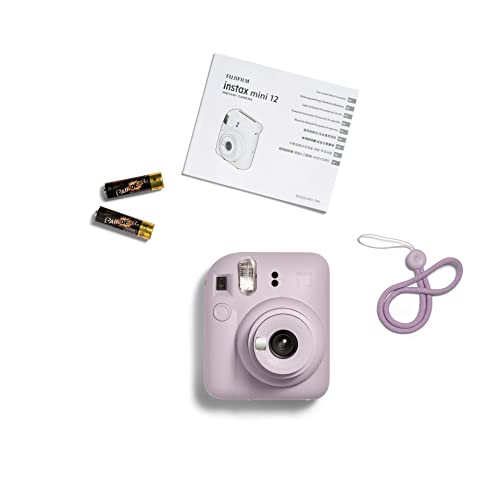 Instax Mini 12 - Cámara instantánea, con autoexposición y lente selfi incluida, Morado (Lilac Purple)
