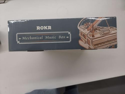 ROKR Puzzle 3D Madera Maquetas para Construir Adultos Rompecabezas Caja Musical Mágico de Piano Mecánico, Juegos de Construcción de Modelos Mecánicos, Manualidades para Adultos, Magic Piano (AMK81)