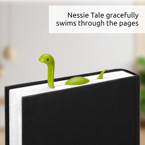 OTOTO Nessie Tale marca original – Marcador de libro de plástico ligero verde – Regalo único para lectores, mujeres y hombres, bonita marca para niños, niñas y niños