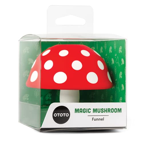 OTOTO Magic Mushroom – Embudo de cocina plegable – Embudo pequeño y ancho para transferencia de frascos, conservas y botellas – Embudo de silicona sin Bpa – 5,6 x 7 x 7 cm