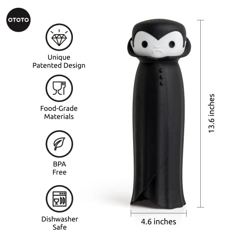 OTOTOTO Drac N' Roll Rulo de Ajo, Tubo Pelador de Ajos de Silicona - Pelador de Ajos Tubo Rodillo de Silicona para Halloween - Gadget de Cocina para Ajos, Pelador Rodillo de Ajo, Herramienta para Ajo