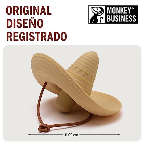 Monkey Business - Tapón de silicona con forma de sombrero, sella la botella y mantiene el vino fresco, accesorios de vino, accesorios divertidos de cocina, tapón de botella el Corko