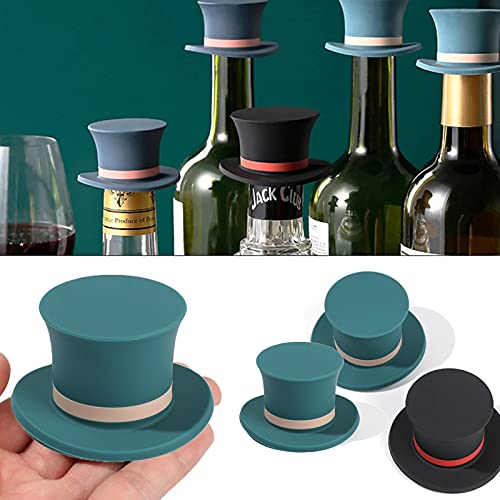 Tapones de Vino Silicona Tapones de Botella para Champán Tapón de Tapón de Silicona Reutilizable Tapón de Vino Reutilizable de Silicona para Vino, Vino Espumoso, Cerveza, Bebidas Carbonatadas 2 Piezas