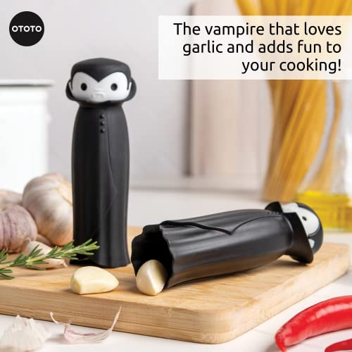 OTOTOTO Drac N' Roll Rulo de Ajo, Tubo Pelador de Ajos de Silicona - Pelador de Ajos Tubo Rodillo de Silicona para Halloween - Gadget de Cocina para Ajos, Pelador Rodillo de Ajo, Herramienta para Ajo