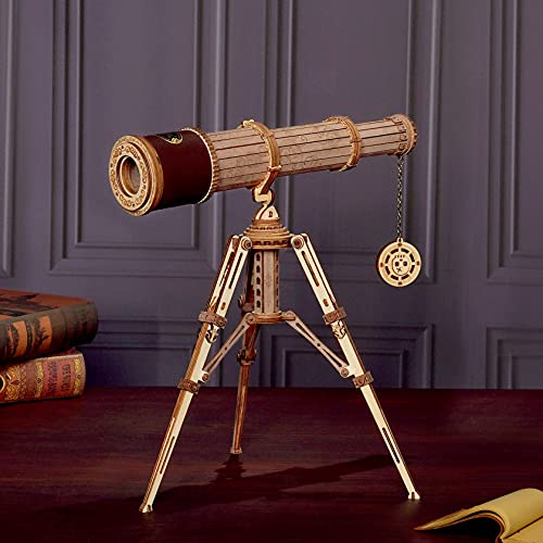 ROKR Rompecabezas Puzzles 3D Maquetas de Madera para Construir Telescopio Monocular Ciencias Regalos para Adultos Niños Mayores de 14 Años , 314 Piezas, Monocular Telescope