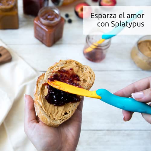 OTOTO Cuchillo Mantequilla Splatypus - Utensilios de Cocina Originales Sin BPA y 100% Aptos para Alimentos - Divertido Cuchillo Untar - Regalo Original para Untar Crepas y Llegar al Fondo del Tarro