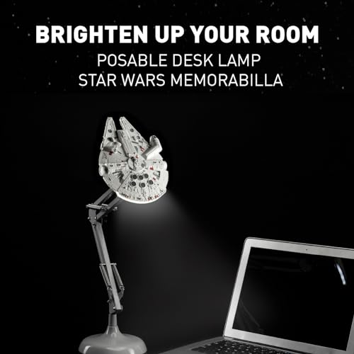 Paladone Millennium Falcon Posable Desk Lamp Lámpara de Escritorio Halcon milenario, Star Wars, Plástico, Gris, único