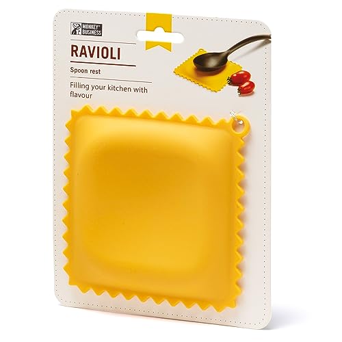 Monkey Business Cuchara con Forma de Ravioli | Cuchara de Cocina | Accesorios de Cocina | de una colección de Diferentes artilugios de Cocina únicos con Forma de Pasta