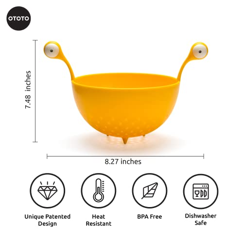 OTOTO Spaghetti Monster - Colador de Cocina para Drenar Pasta, Vegetales, Frutas – 21 x 19 cm - Escurridor Pasta Libre de BPA – Colador Grande Apto para Lavavajillas